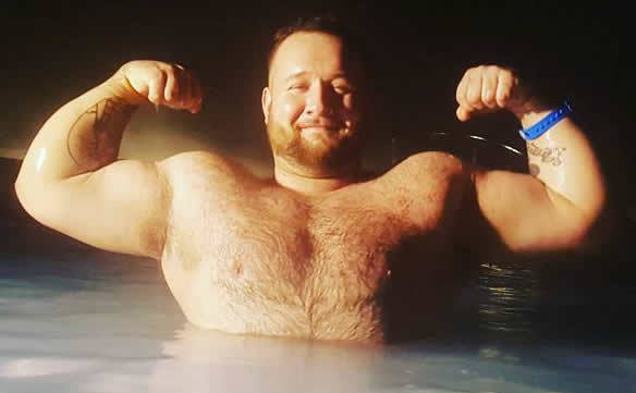 bearmythology: A series of shirtless photos of powerlifter, Jord McLaughlin. I’ve