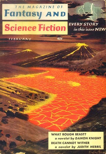 Cover art for Fantasy and Science Fiction, February 1959.