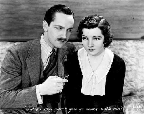 Claudette Colbert and Fredric March in “Honor Among Lovers (1931),” directed by Dorothy Arzner.This 