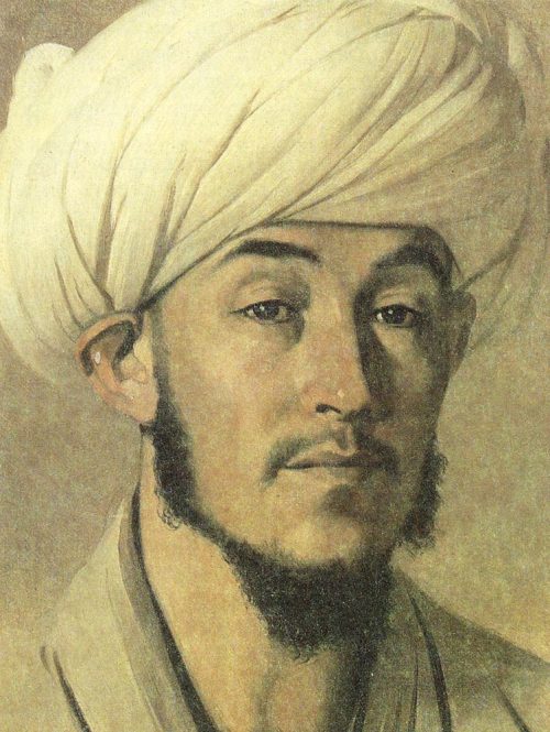 artist-vereshchagin:Portrait of a man in a white turban, 1867, Vasily Vereshchagin