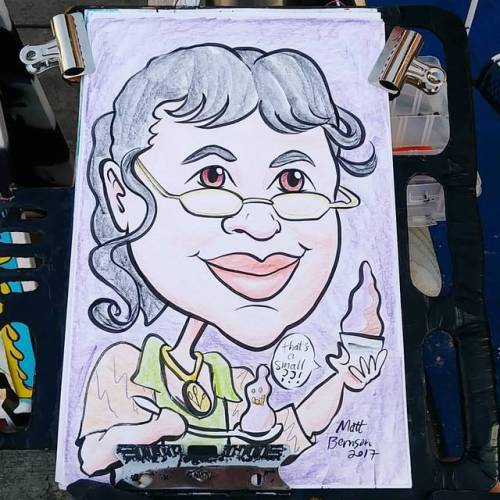 Doing caricatures at Dairy Delight! Ice cream for dinner is what summer is about.   #dairydelight #caricatures #caricature #art #drawing #portrait #cartoony #artstix #ink #artistsoninstagram #artistsontumblr  (at Dairy Delight Ice Cream)