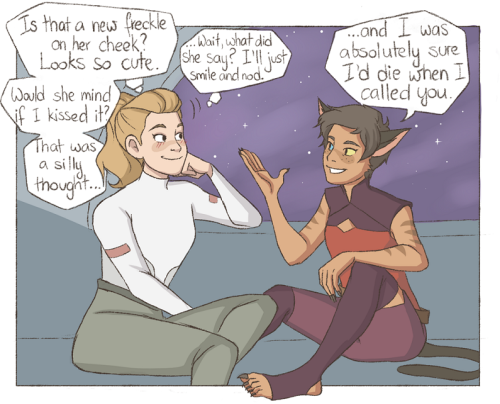 wingedcorgi:i think adora’s always been head over heels for catra, she just took a while to… realize