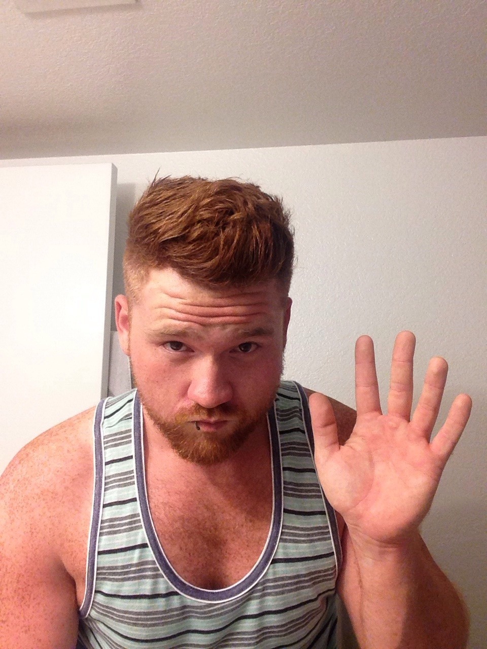 thegingerium:  cranky-t:  dirtayeginge:  Having a little chest love this morning.