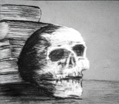 davidanoartist:Ano, David. “Still life of skull and books” 10/13/19, Charcoal on paper. #artataadlI 