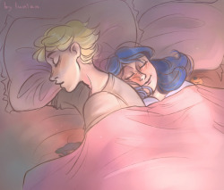 lunian:    post-reveal cuddly Adrinette again ya wont stahp me...~..and also post-reveal idea that Marinette wont be late at school alone anymore if Adrien decides to stay overnight (secretly for someone else ofc), pff  god dammit, Nathalie will go