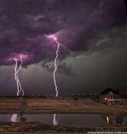 godtricksterloki:  photographyoverdose:  A lightning storm over south east texas more photography here  Shut up, Thor, shut up.  How can you be sure it&rsquo;s Thor and not Zeus?