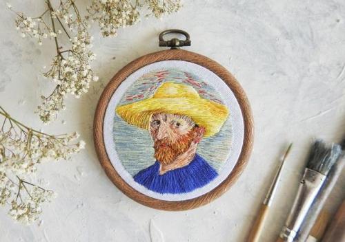 Vincent Van Gogh Hand Embroidery //MereshkaShop