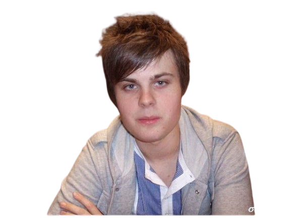 spencer smith in a grey sweater