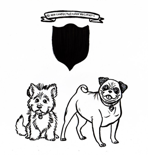 coppersheep: Inktober 2015 - Day 13 - Lord Vetinari’s doggies I am extremely fond of both good