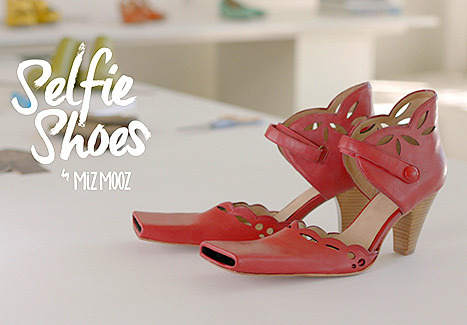 viejospellejos:  tastefullyoffensive:  Introducing the Selfie Shoe by Miz Mooz  Give