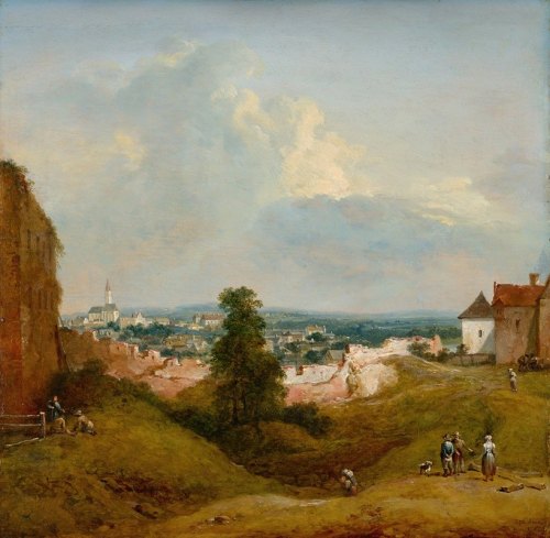 Johann Christian Brand. Aussicht von der Albrechtsburg in Klosterneuburg. 1787. Oil on panel. Belved