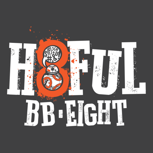 bb8 x the hateful 8 mashup t-shirt