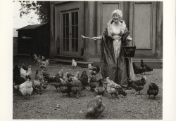 moodboardmix:  The Duchess of Devonshire Feeding Her Chickens.Photographed By Bruce Weber, Chatsworth, England, United Kingdom.