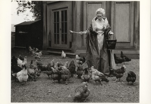 moodboardmix:  The Duchess of Devonshire Feeding Her Chickens.Photographed By Bruce Weber, Chatsworth, England, United Kingdom.