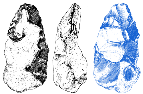  Abbevillean style biface from the Acheulean archaeological site of San Isidro, in Madrid (Spain). O