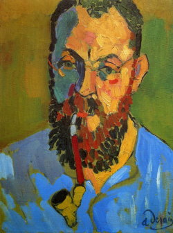 dappledwithshadow:Portrait of Matisse, by Andre Derain1905