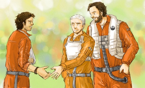 “Glad to see you again, general Dameron.” Sort of TROS spoilers. Wedge and Snap and Poe reunion at t