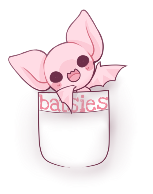 Some fans have been asking, so here’s more Batsies! New super simple shirt design- The Pocket Batsie