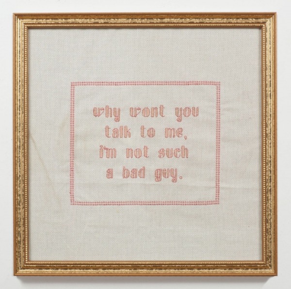 nyctaeus:  Elana Adler, ‘You Are My Duchess’, 2014 The artist embroiders men’s
