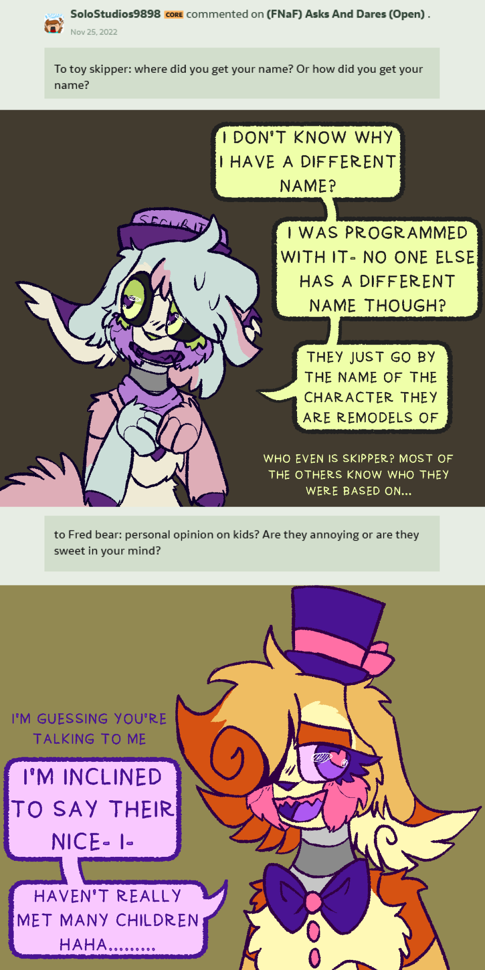 FNAF TEXTING - Lolbit meets Mangle - Wattpad