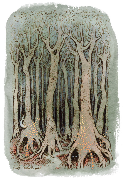 bestof-society6: ART PRINTS BY ULLA THYNELL Bumblebees  Small secrets of the forest  T