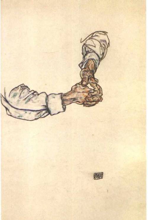 artist-schiele: Study of hands, 1913, Egon SchieleMedium: watercolor,paperwww.wikiart.org/en