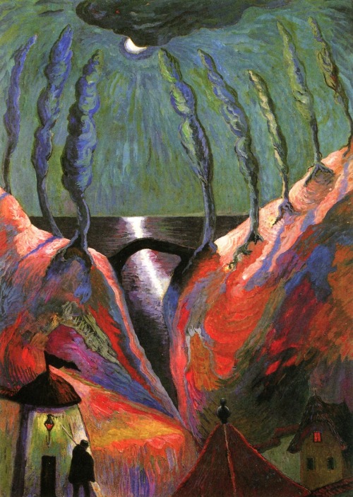 mujeresartistas: Marianne von Werefkin - Fantastic Night (1917).