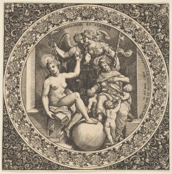 met-drawings-prints:  Scene with Misericordia and Veritas in a Circle at Center by Theodor de BryThe Elisha Whittelsey Collection, The Elisha Whittelsey Fund, 1951 Metropolitan Museum of Art, New York, NYMedium: Engraving