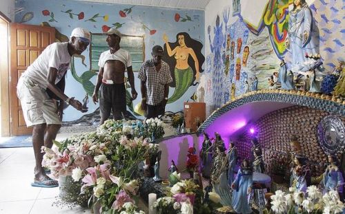 Yemoja/Iemanja temple at Rio Vermelho, Salvador, Brazil, 