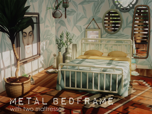 METAL BEDFRAME WITH TWO MATTRESSES By Amoebae