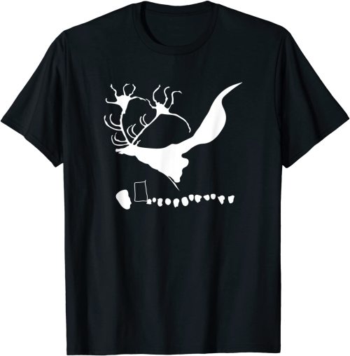  Megaloceros at Lascaux T-Shirt - This design inspired by a cave painting of a Megaloceros (Giant De