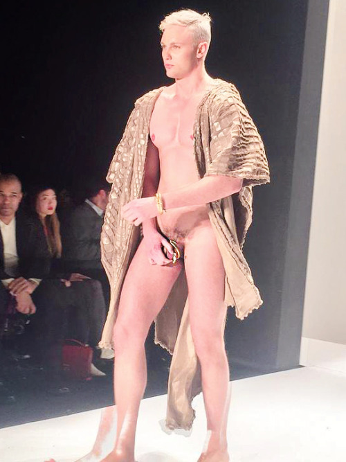 alekzmx:  model Laurent Marchand working the runway for MT Costello at NewYork Fashion Week 