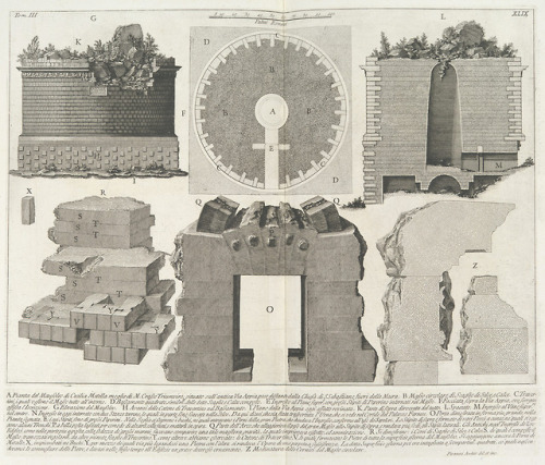 Plan of the Mausoleum of Caecilia Metella, Via Appia, Rome, Italy Artist: Giovanni Battista Piranesi