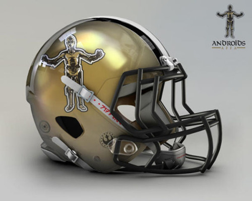 ‘Star Wars’ fan art project by John Raya.(via Geek Meets Sports: NFL Helmets Given A ‘Star Wars’ Mak