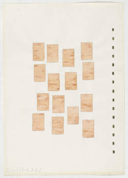 apeninacoquinete:  Franz Erhard Walther | Work Drawing: Falling Piece 2 x 15 1967. Watercolor, ink, and pencil on paper. 