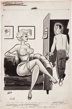 pinupgirlsart:  Dan DeCarlo Humorama 1956 &ldquo;I’d better not go in there with you…last time everything was overexposed.&rdquo; (by Fred Seibert)