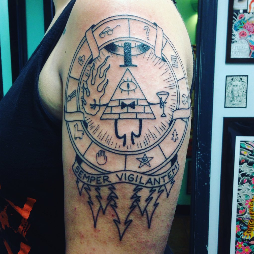 Share 146+ bill cipher tattoo best