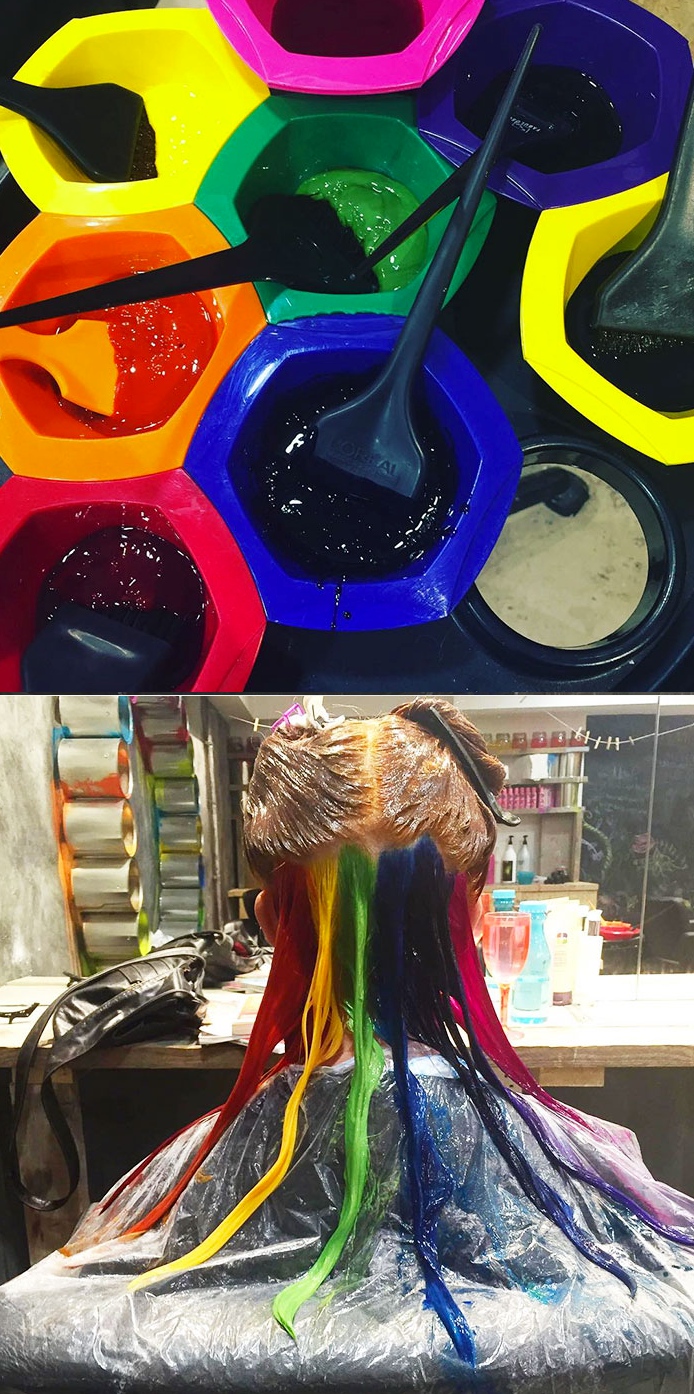 stuffgurlswant:  Rainbow Hair That Magically Hides Under Natural Hair Becomes The