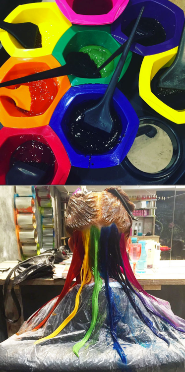 Porn Pics stuffgurlswant:  Rainbow Hair That Magically