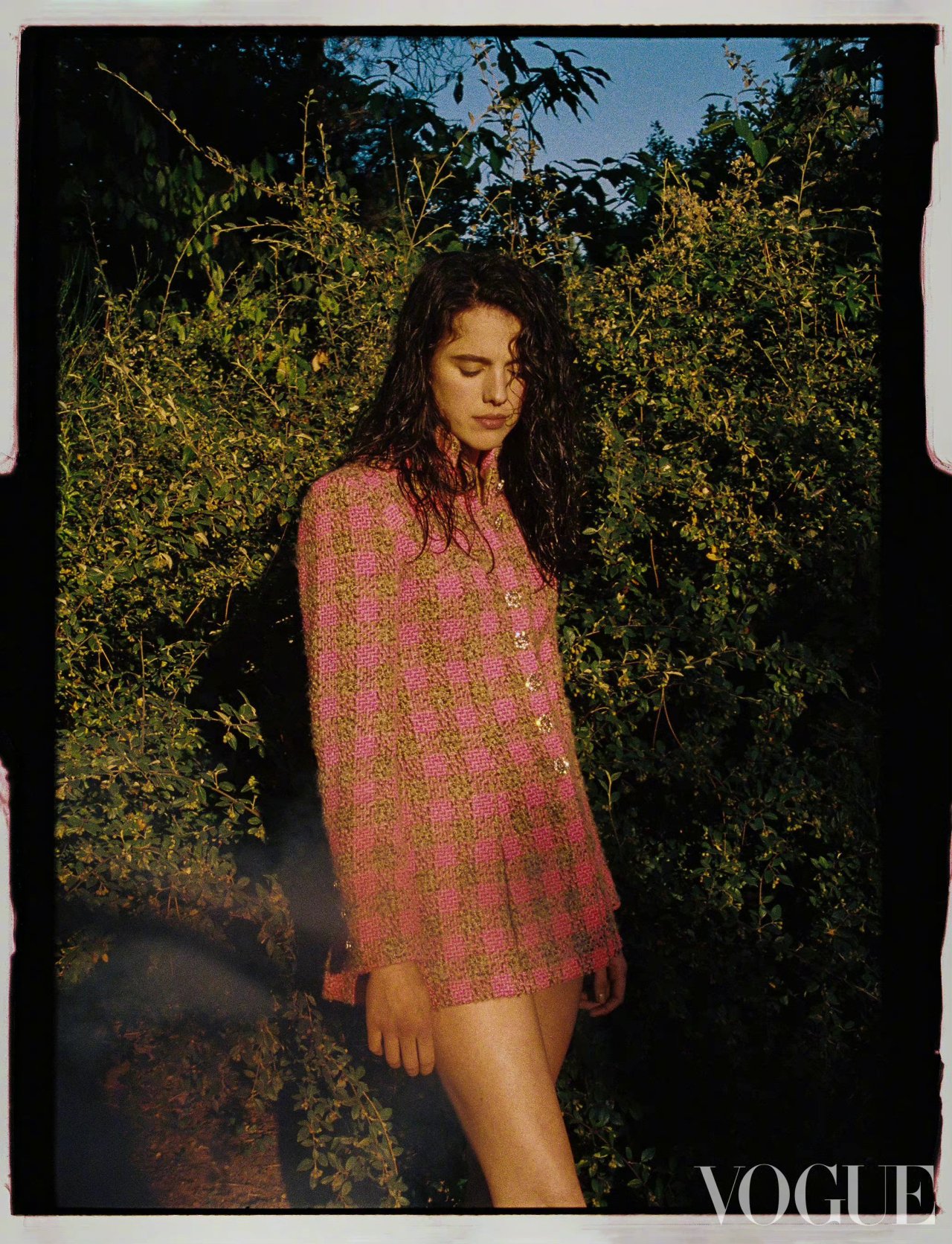 Margaret Qualley for Vogue China by Kate Bellm
 styled by Michelle Cameron
 French 70s forest house designed by Jacques Couë