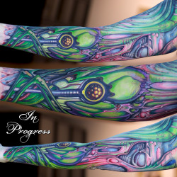 gravenimagetattoo:  Catherine’s biomech