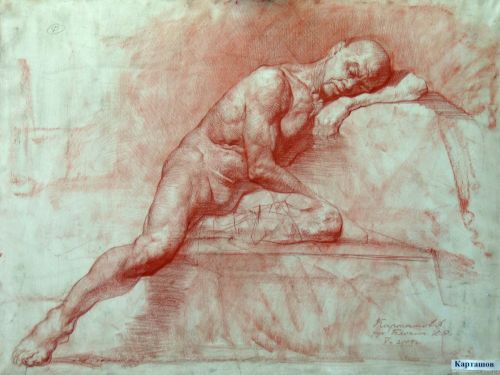 ganymedesrocks:Andrey Kartashov, b. 1974, Ukrainian born draughtsman and painter, “Asleep”, 2002…Good Night!