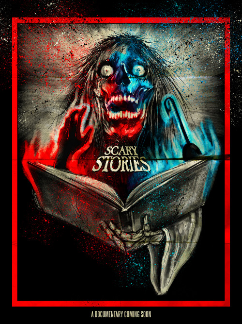 Painted poster for the upcoming Scary Stories documentary. I grew up loving these books, so this was