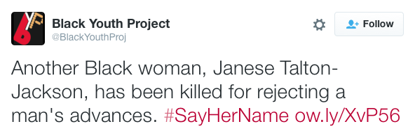 dynastylnoire:  micdotcom:  Janese Talton-Jackson was killed because she said noAt