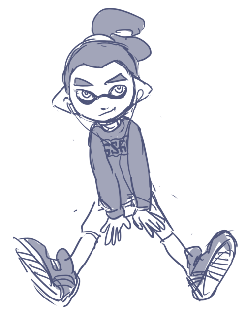 shounenkings:  MORE SPLATOON TWITTER DOODLES also the squid with the cute hairdo is 8oo​’s design.. :3c