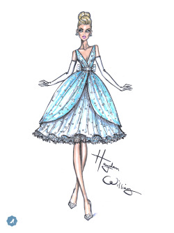cinderellapastmidnight:  Tumblr creatrs The chosen look, by Hayden Williams.This Cinderella-inspired look will be crafted from sketch to stitch - follow us to watch the process unfold. Illustration by Hayden Williams, Creatrs Network.