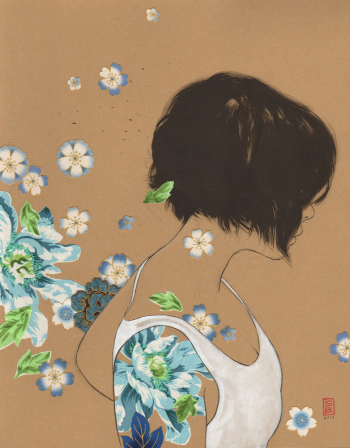 illustratosphere:   Flower girls series by Stasia Burrington Prints available on