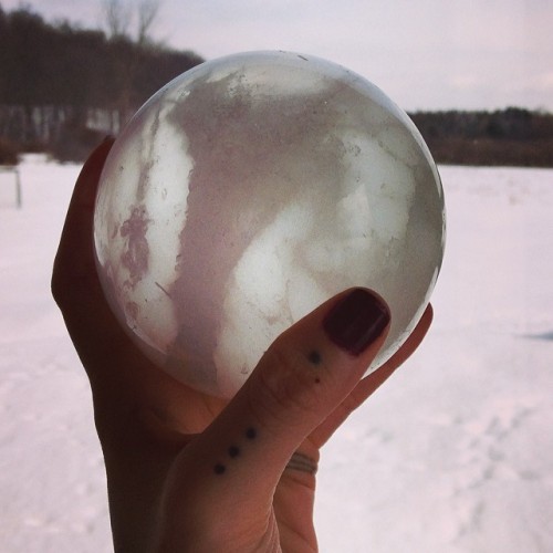 worldofpurpose:#Selenite crystal ball- Selenite is a crystallized form of Gypsum. The name selenite 