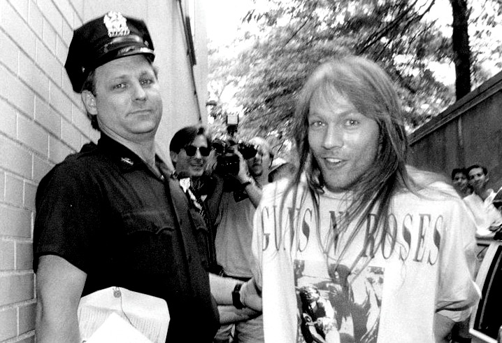 sunrise9memories:  Axl Rose getting arrested, 1992