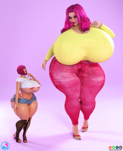 rastacakez:  supertitoblog:  Heres another pic of @rastacakez OC Harmony but this time with Lola. I wanted to see how big she is compared to Lola….and man is she huge lol  I hope you guys enjoy  [SQQUUEEAALL] - Admin Lexi